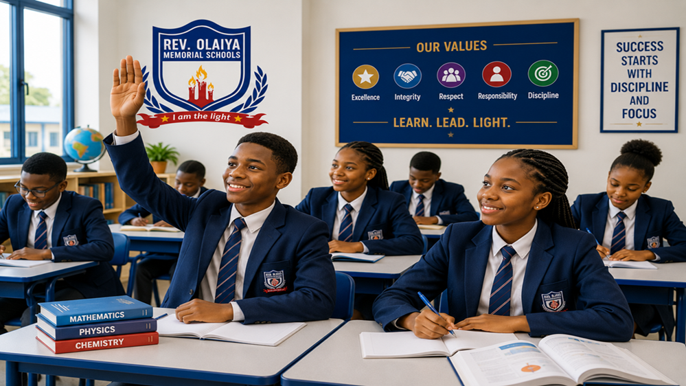 Classroom learning at Rev. Olaiya Memorial School
